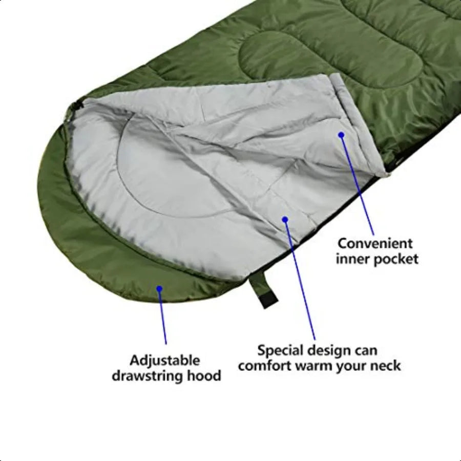 Envelope Sleeping Bag All Season Waterproof Portable