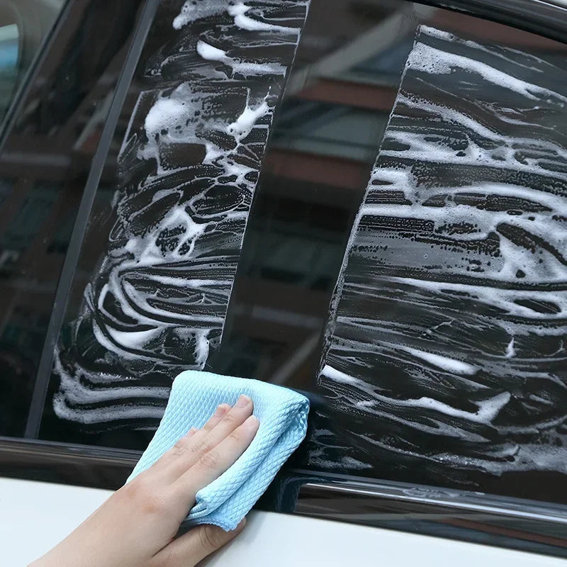 Five Pieces Microfiber Fish Scale Dishcloths Absorbent For Kitchen And Glass