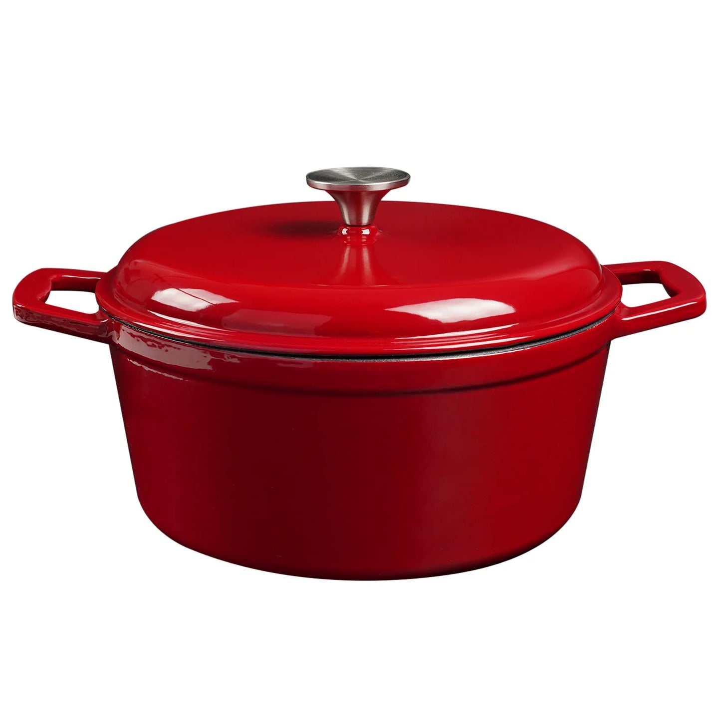 Enameled Cast Iron Dutch Oven 4.7 Qt With Lid Round Enamel Pot for Bread Baking Nonstick Enamel Coating