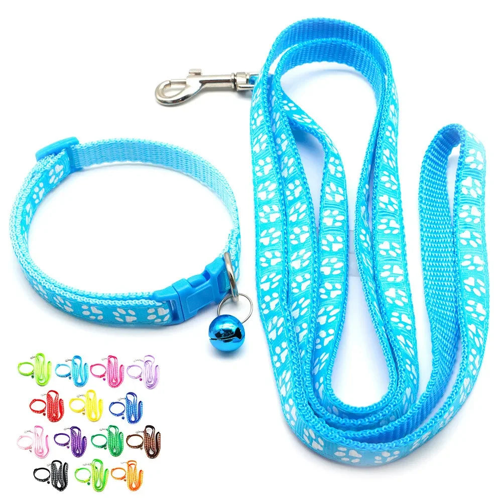 Dog And Cat Print Leash Adjustable Outdoor Walking For Small Breeds Chihuahua