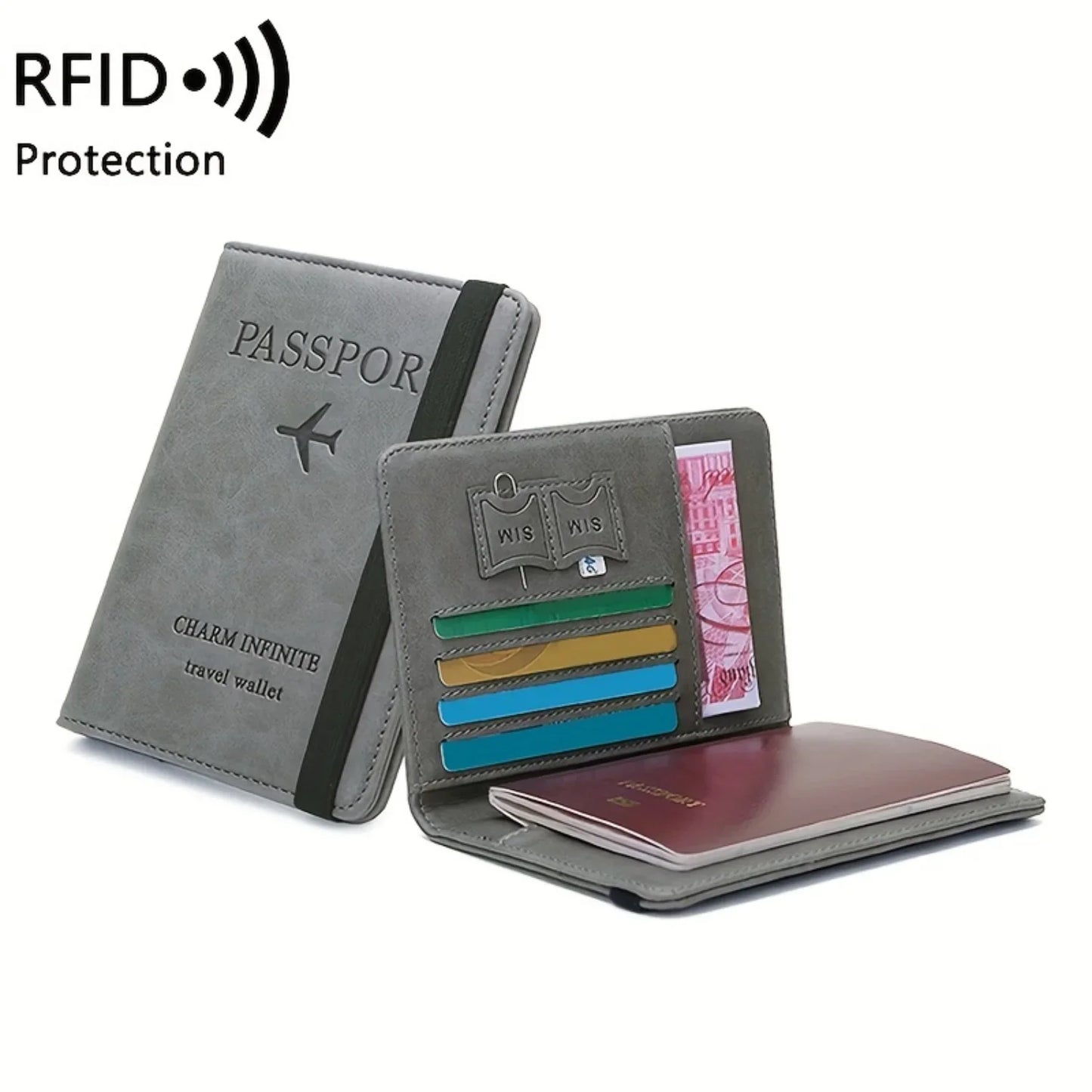 RFID Anti Theft Multi Card Passport Bag Travel Document Holder