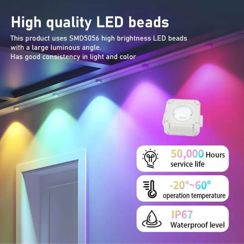 MIMIRGB Smart Eave Lights IP67 Waterproof LED String Lights Christmas Decor