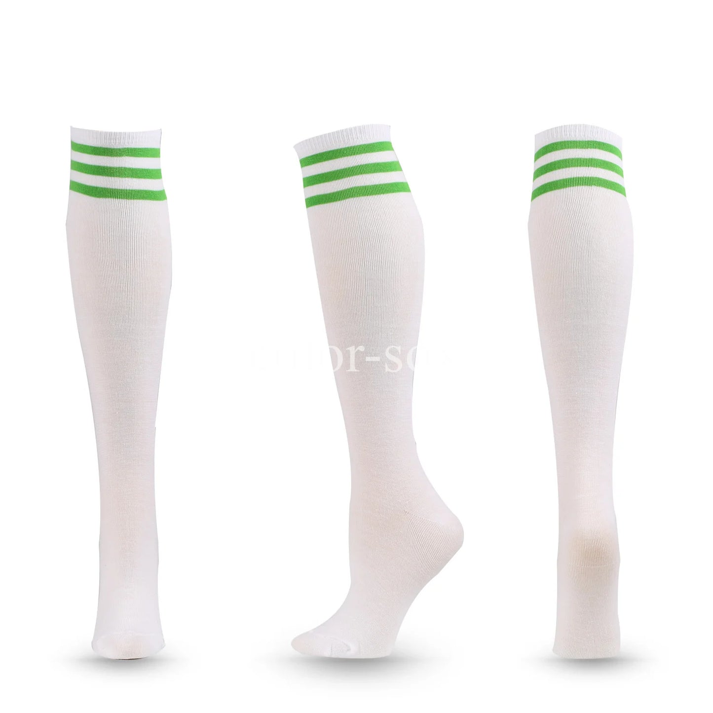 Compression Socks Soccer Socks Non Slip Knee High Striped