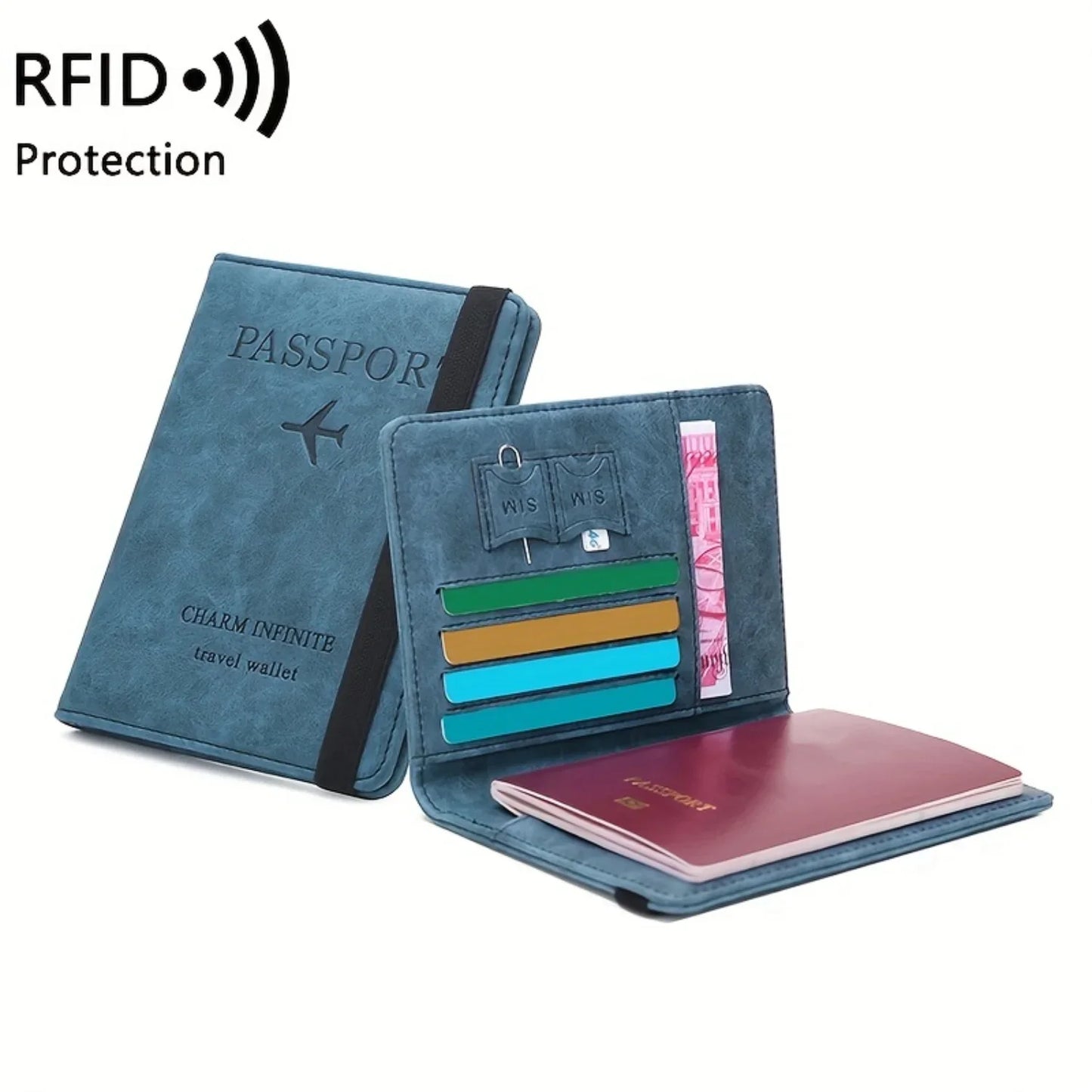 RFID Anti Theft Multi Card Passport Bag Travel Document Holder