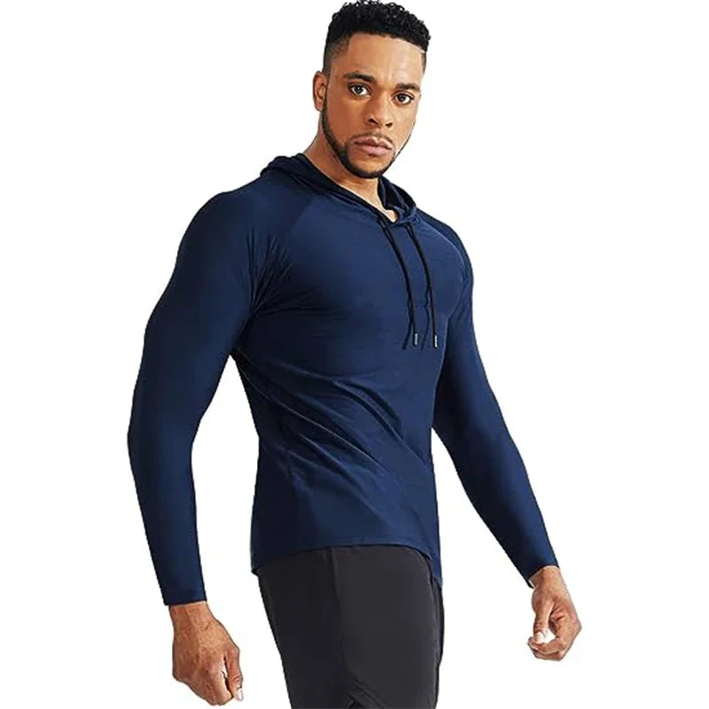 Sport Hoodies Jacket Men Gym Fitness Muscle Sweatshirt Sportswear Workout Athletic Pullovers Training Running Tracksuirts Men