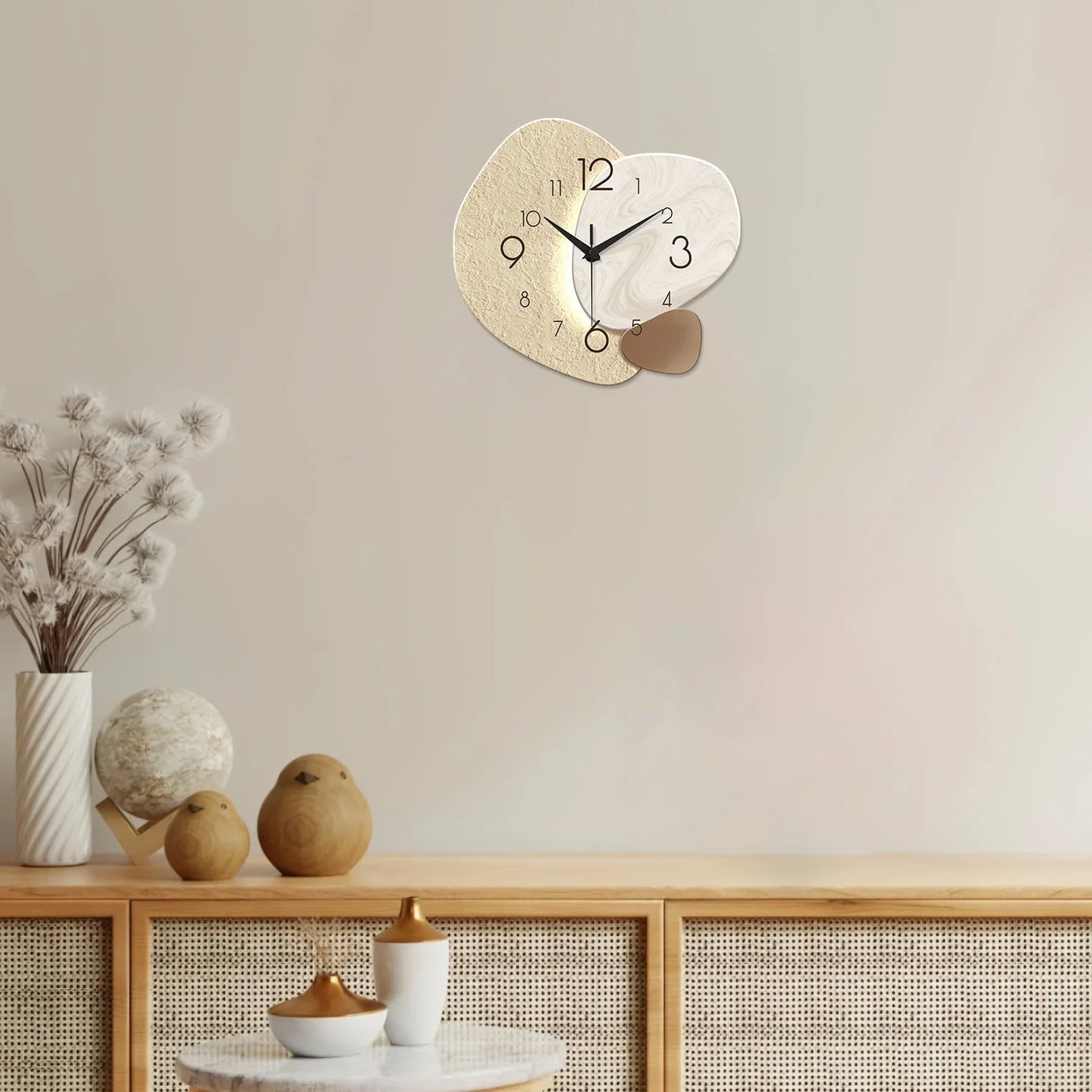 Modern Simple Wall Clock Silent Quartz No Battery Included