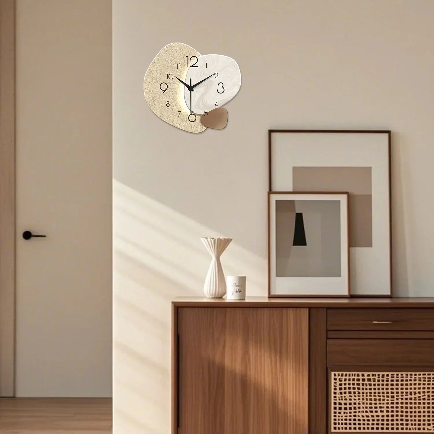 Modern Simple Wall Clock Silent Quartz No Battery Included