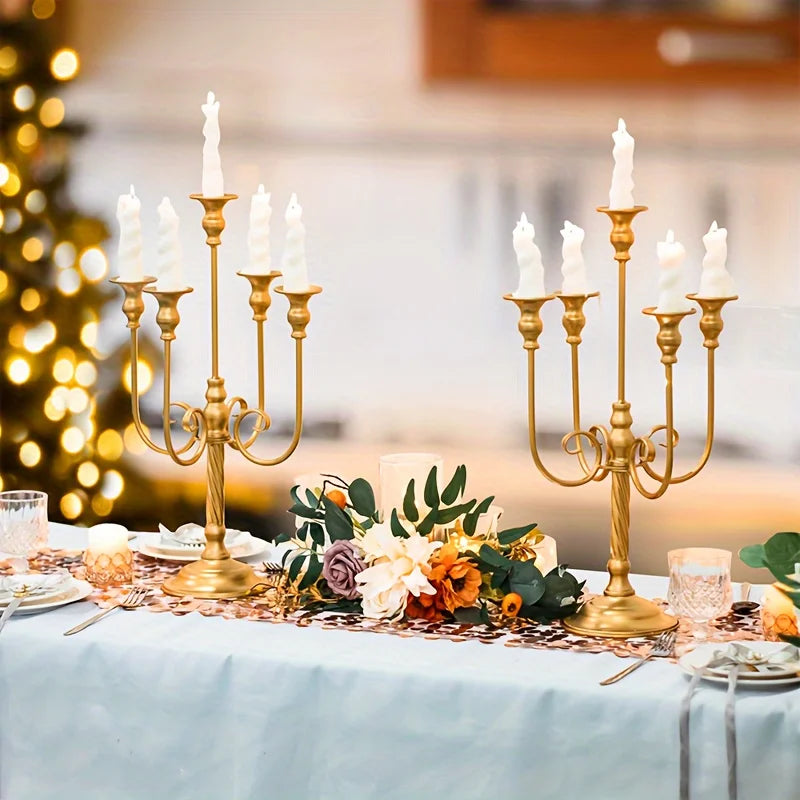 Five Candle Holders For Weddings And Banquets Iron Pillar