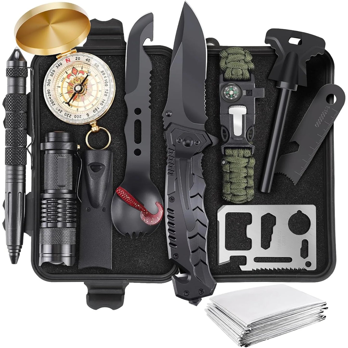 13 In 1 Survival Kit With Tactical Tools For Camping Hiking Hunting Outdoor