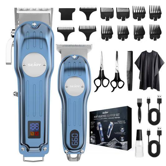 Sejoy Professional Hair Clipper Set Cordless Rechargeable For Men Barber