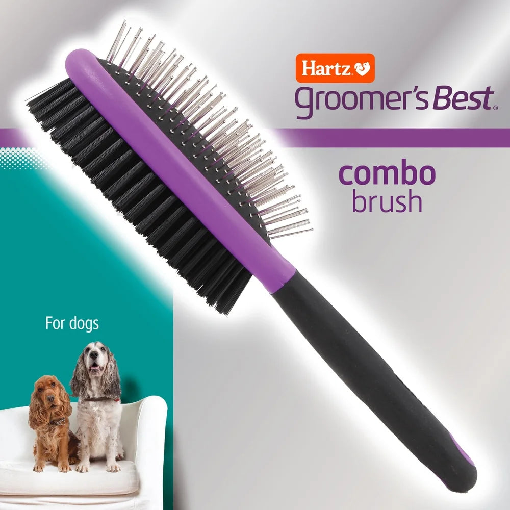 Dog Grooming Detangling Brush Double Sided Nylon Bristles