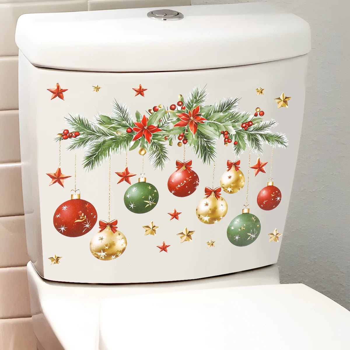 Christmas Snowman Toilet Stickers For Holiday Bathroom Decor 2025 Gift