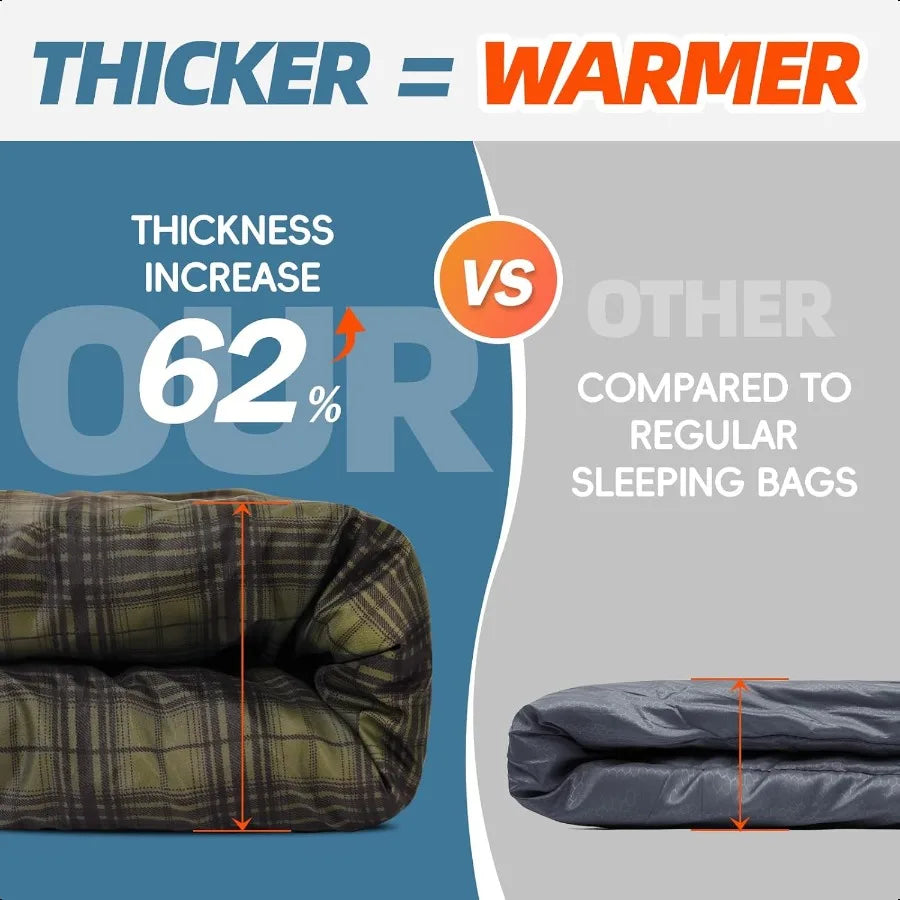 Zero Degree Winter Cotton Sleeping Bag For Adults Pillow