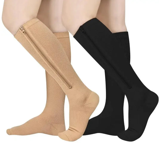 Medical Zipper Compression Socks Edema Varicose Veins
