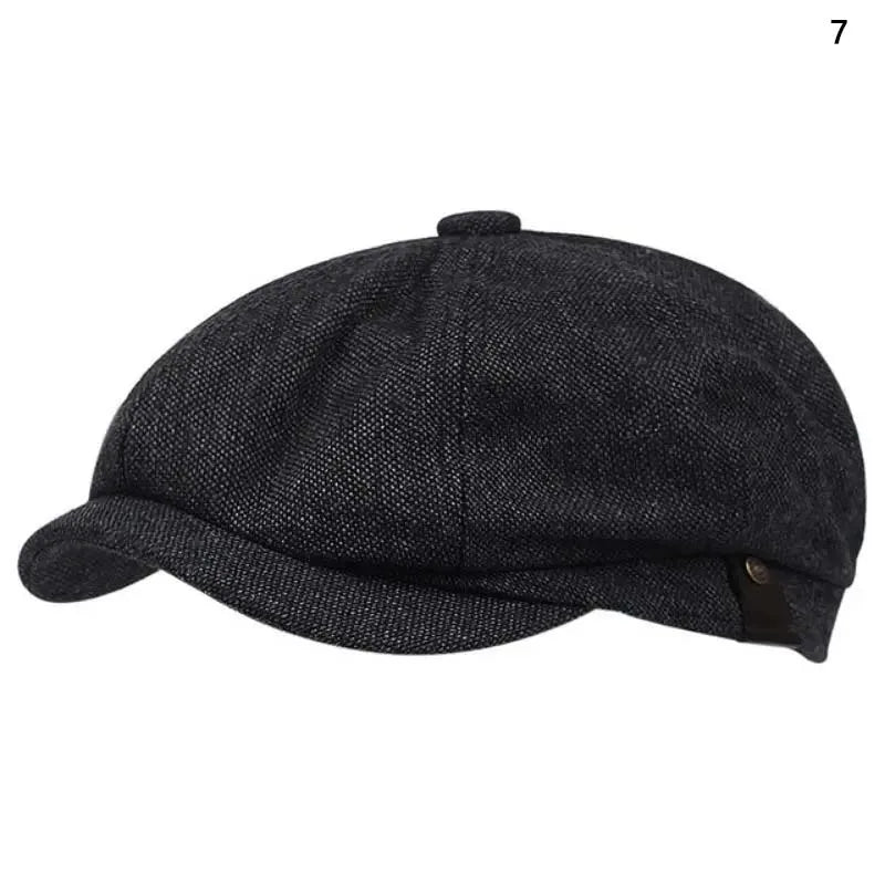 Mens Casual Peaky Blinders Beret Hat Cotton Unisex Newsboy Style