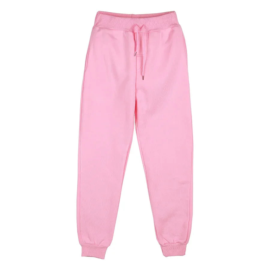 Unisex Fleece Sweatpants Casual Joggers Elastic Waist Running Winter Pants