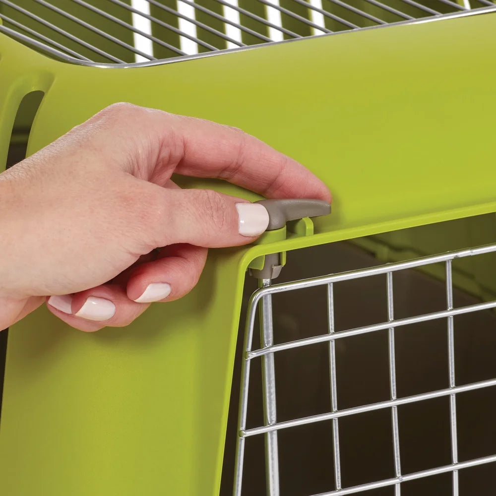 24 Inch Portable Pet Carrier for Dogs and Cats Durable Easy Clean Metal Door