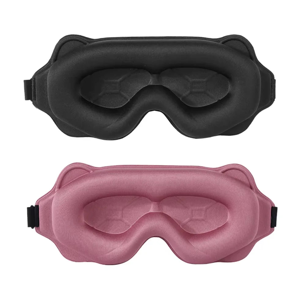 3D Sleep Mask Memory Foam Blockout Light Eyeshade Portable Travel Comfort