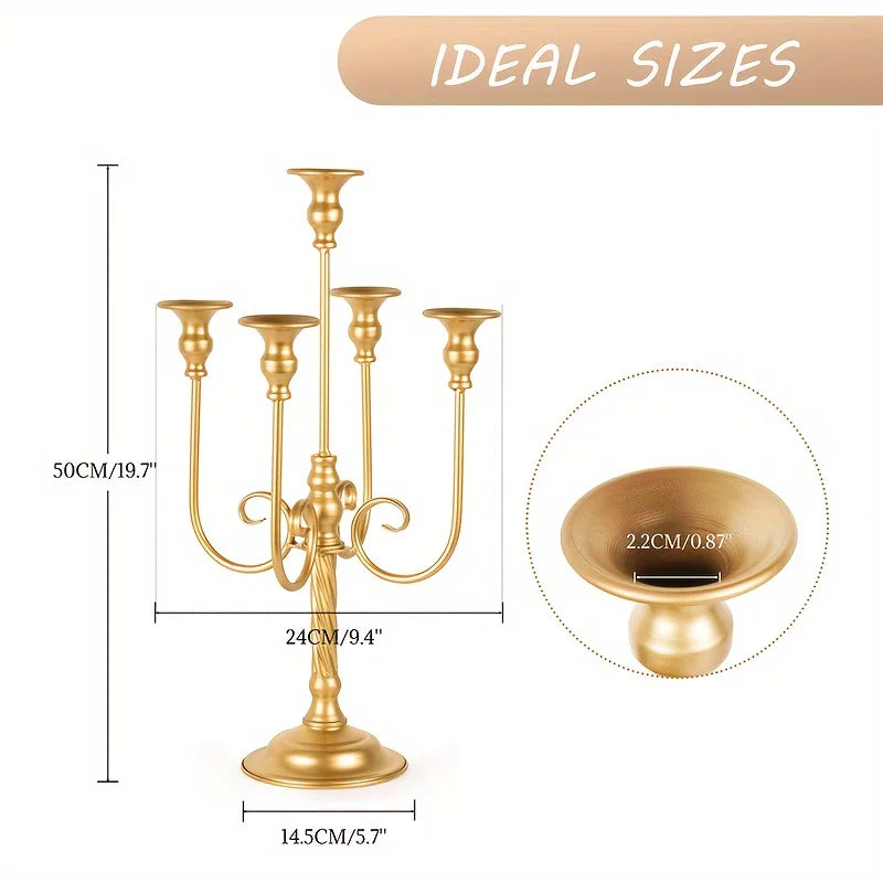 Five Candle Holders For Weddings And Banquets Iron Pillar