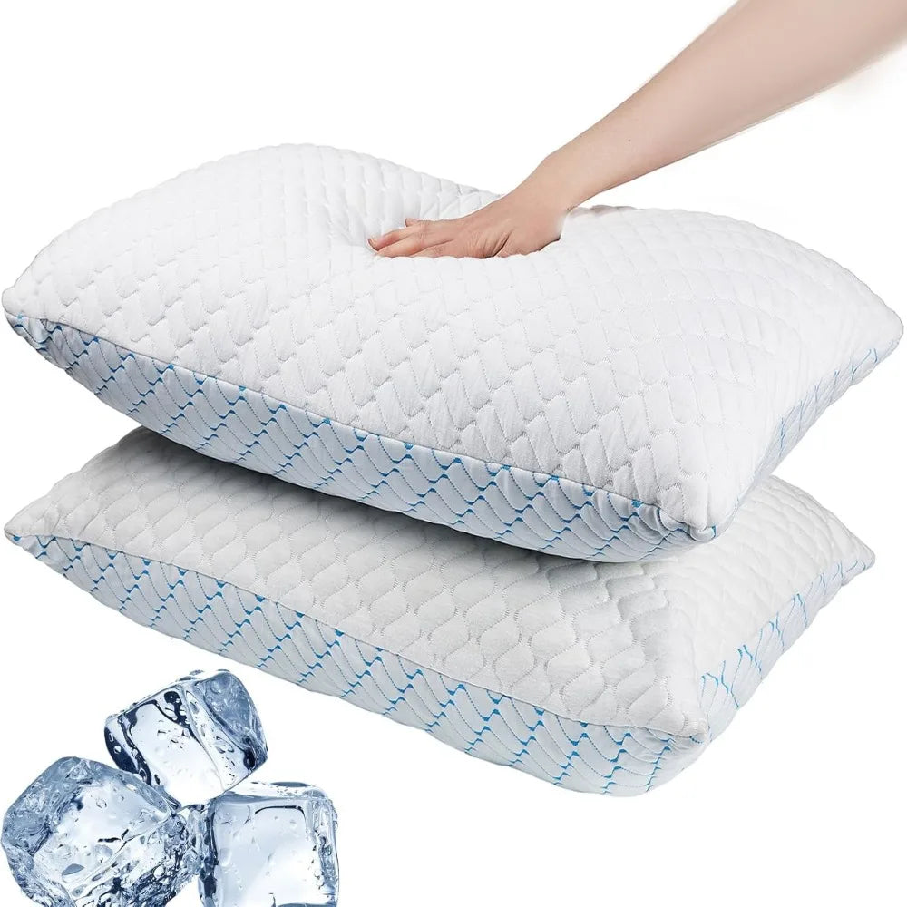 King Size Pillows Set of 2 Adjustable Cooling Firm