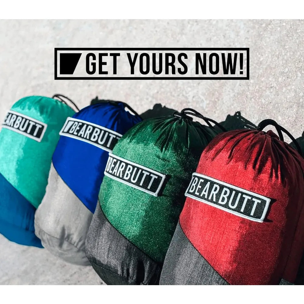 Bear Butt 2 Person Portable Hammock - Backpacking to Camping - Double Hammock for Travel & Outdoor