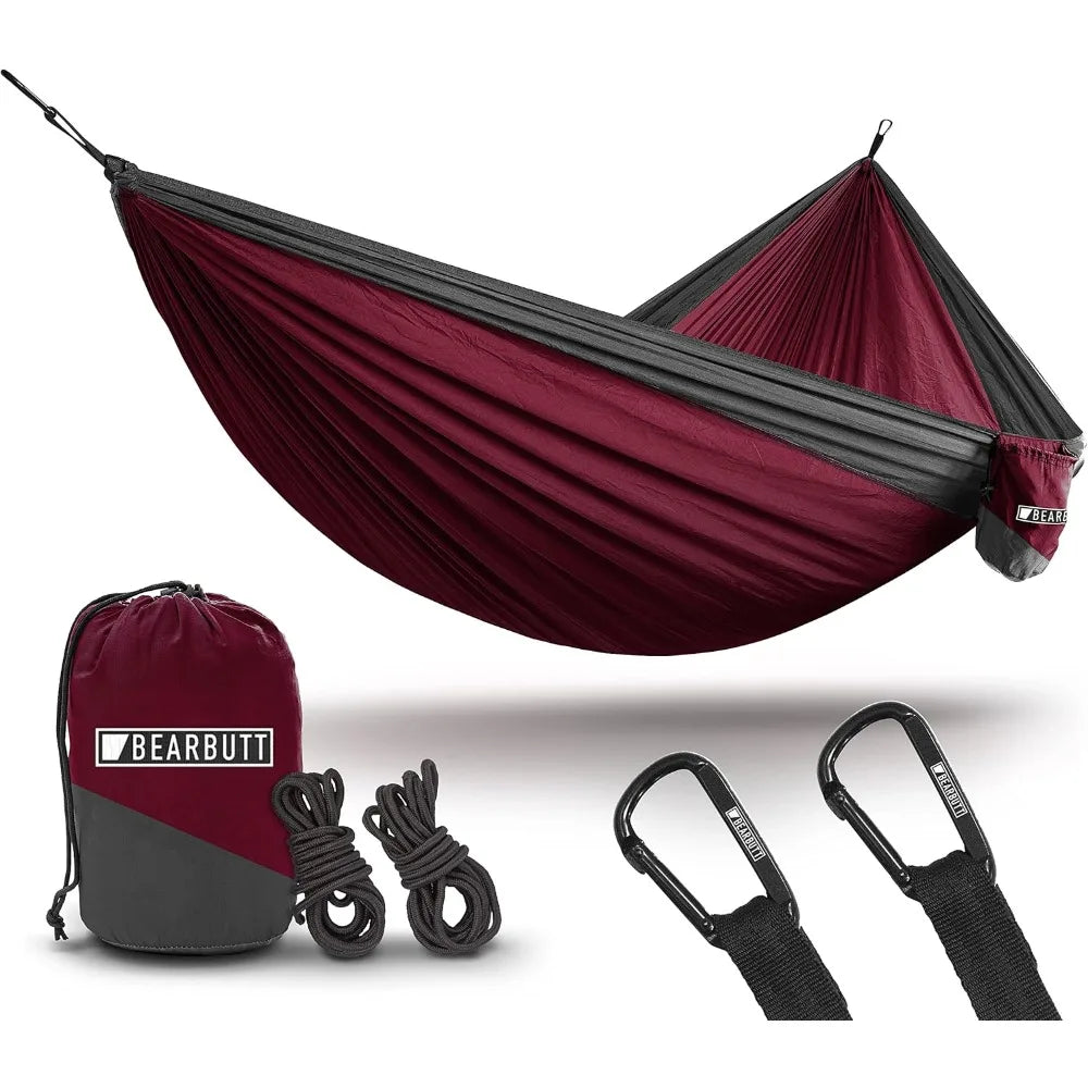 Bear Butt 2 Person Portable Hammock - Backpacking to Camping - Double Hammock for Travel & Outdoor