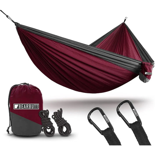 Bear Butt 2 Person Portable Hammock - Backpacking to Camping - Double Hammock for Travel & Outdoor
