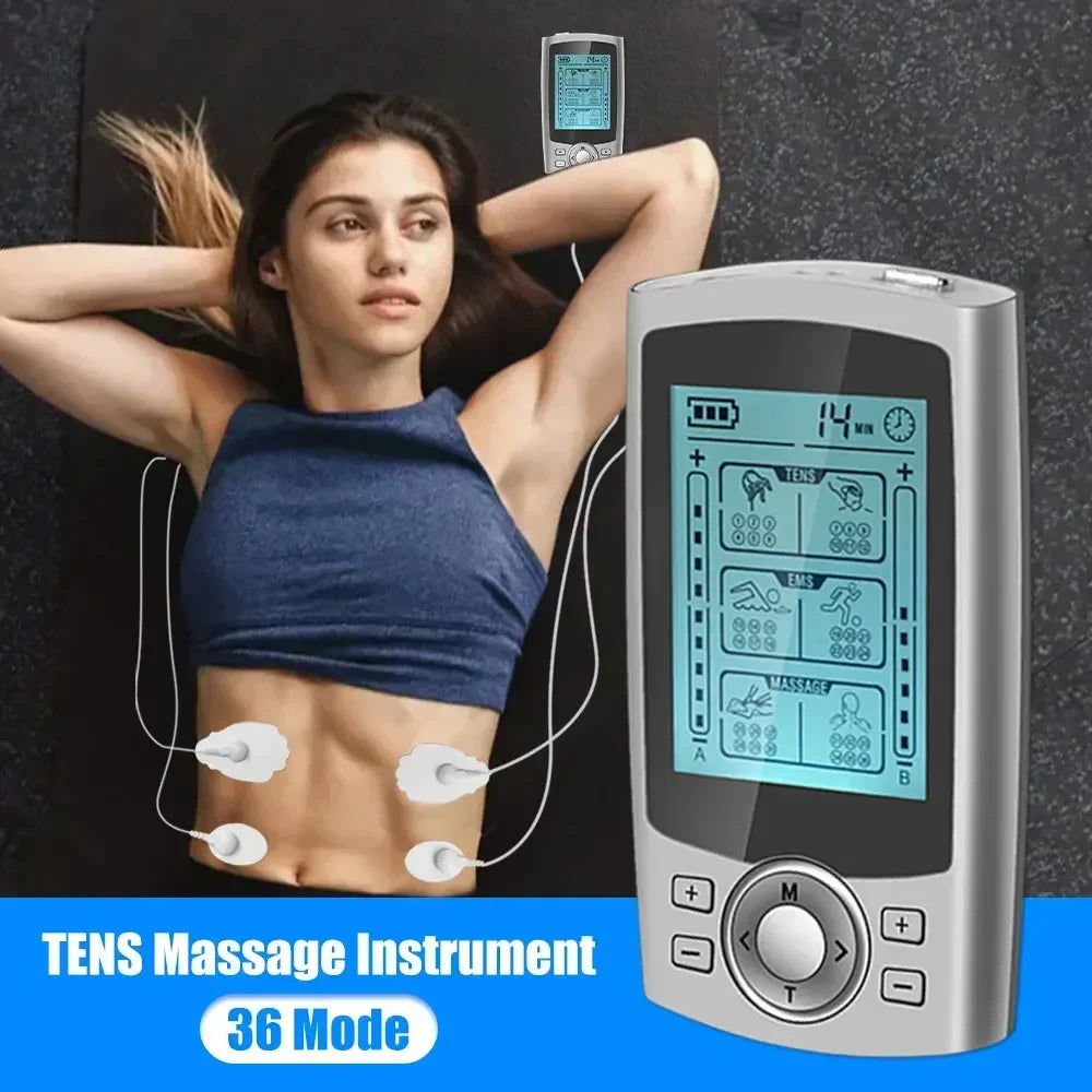36 Modes EMS TENS Unit Muscle Stimulator Electric Acupuncture Body Massage Electro Stimulator Slimming Machine