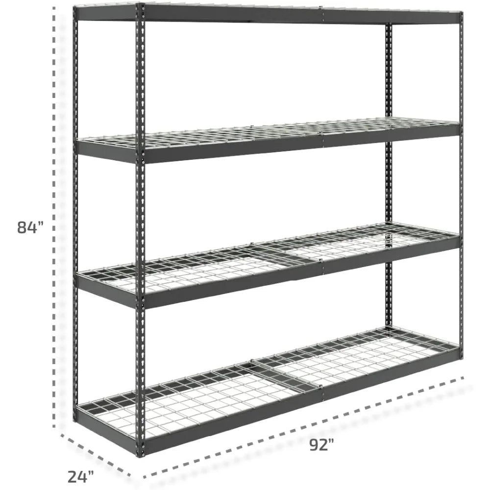 SafeRacks Garage Shelving System 3 Tier Industrial Steel 500 Lbs Per Shelf