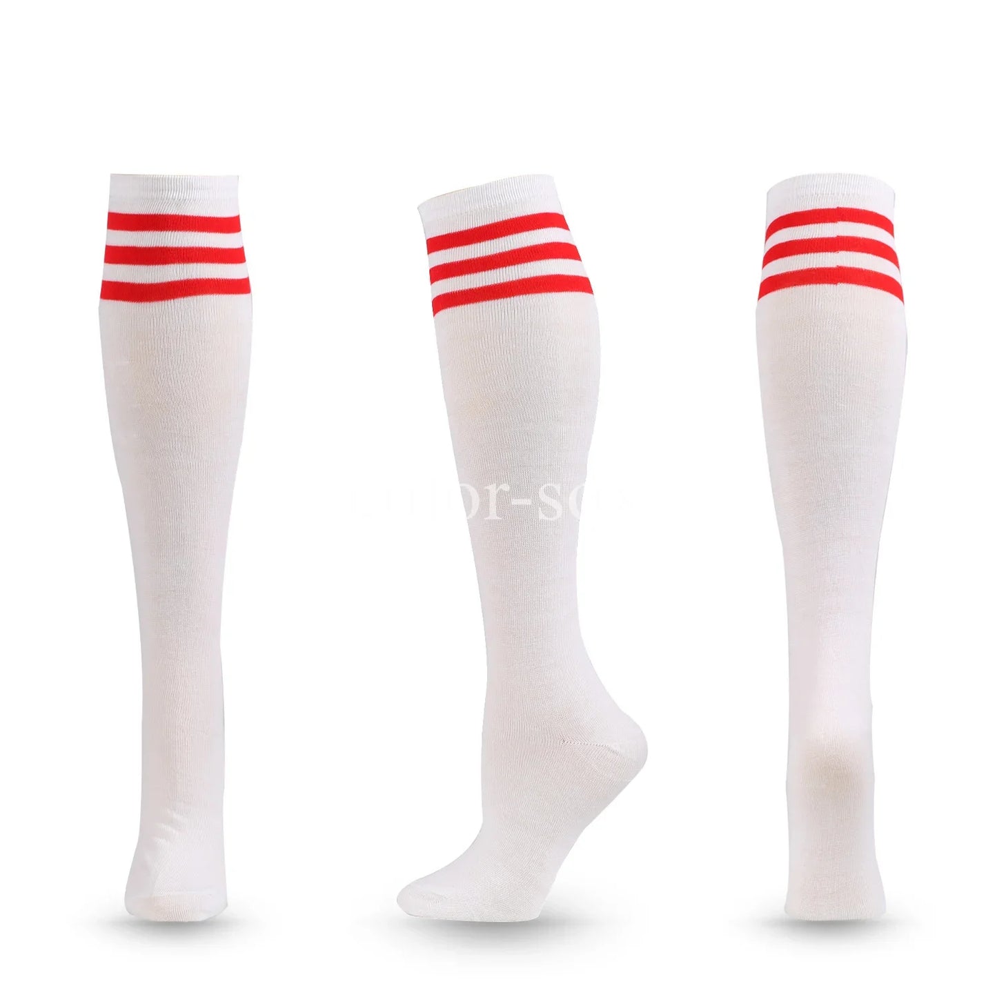Compression Socks Soccer Socks Non Slip Knee High Striped