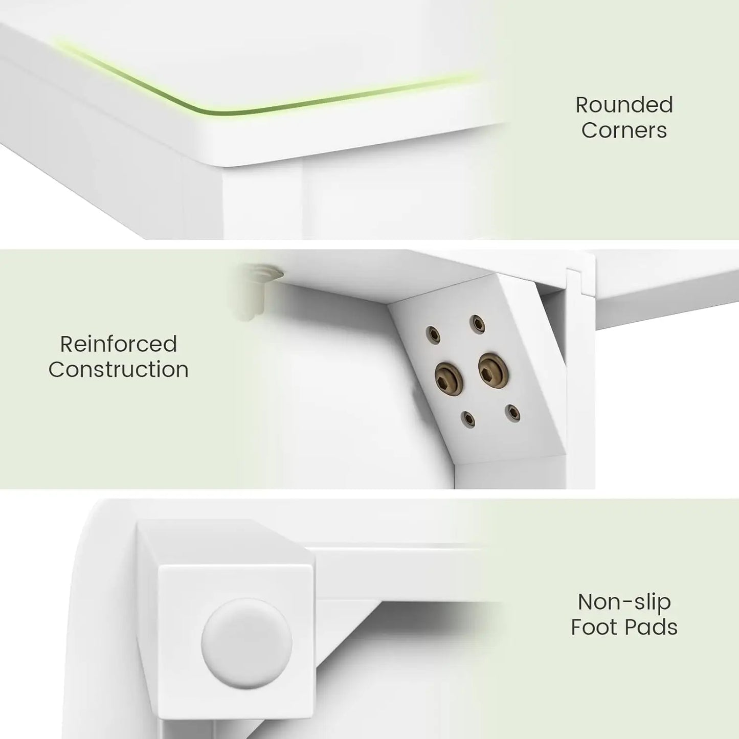 White Farmhouse Wooden Ladder Back Dining Chairs Set Of 4