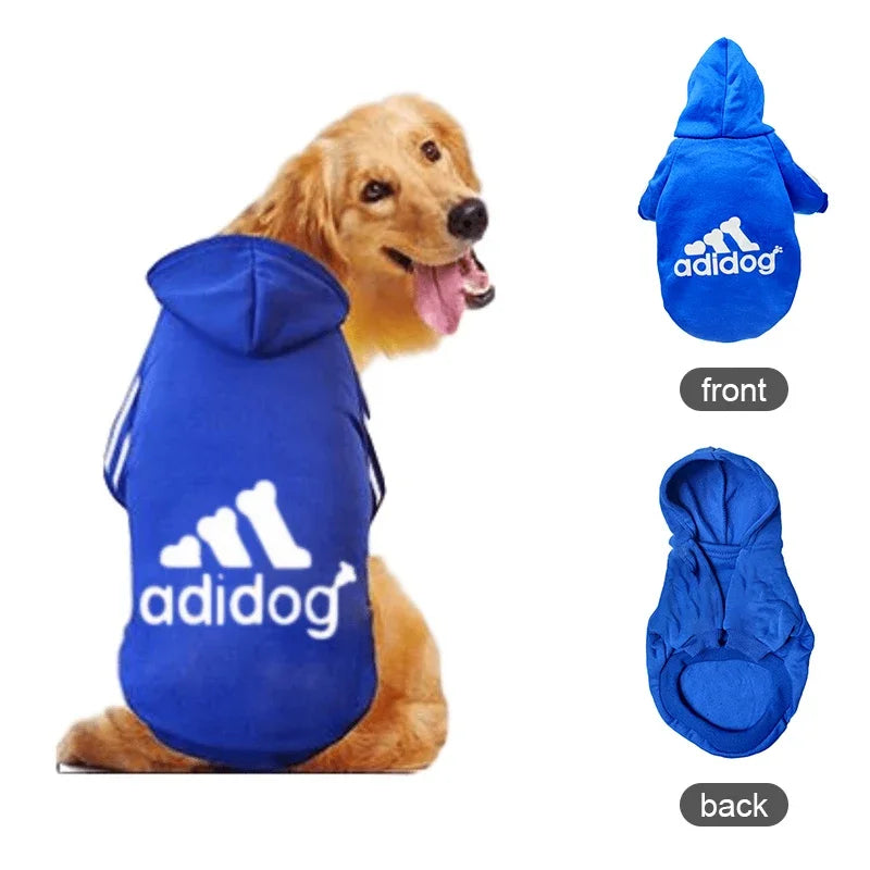 Adidog Autumn Winter Warm Dog Hoodie Coat For Medium Large Dogs