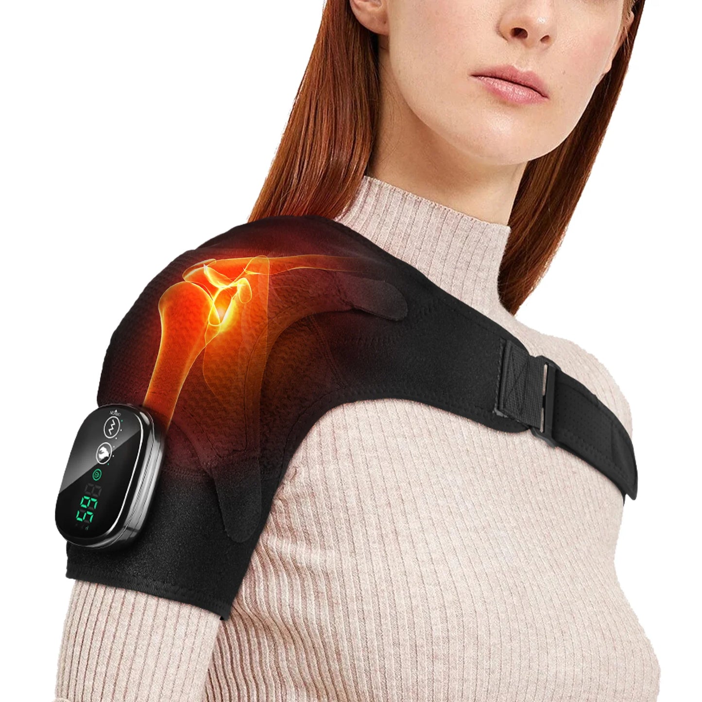 Electric Heating Shoulder Massager Brace With LED Control