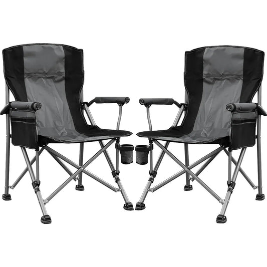 Durable Outdoor Aluminum Folding Chair With High Back Padding Up To 350 Lbs