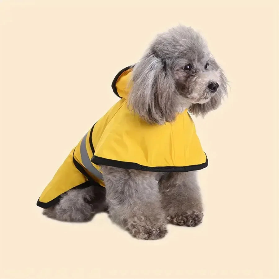 Adjustable Waterproof Windproof Polyester Dog Raincoat For Pet Comfort