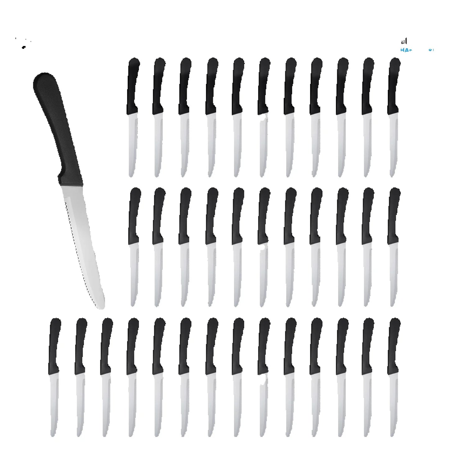 Hansmart 36 Piece Steel Steak Knife Set Plastic Handles Dishwasher Safe
