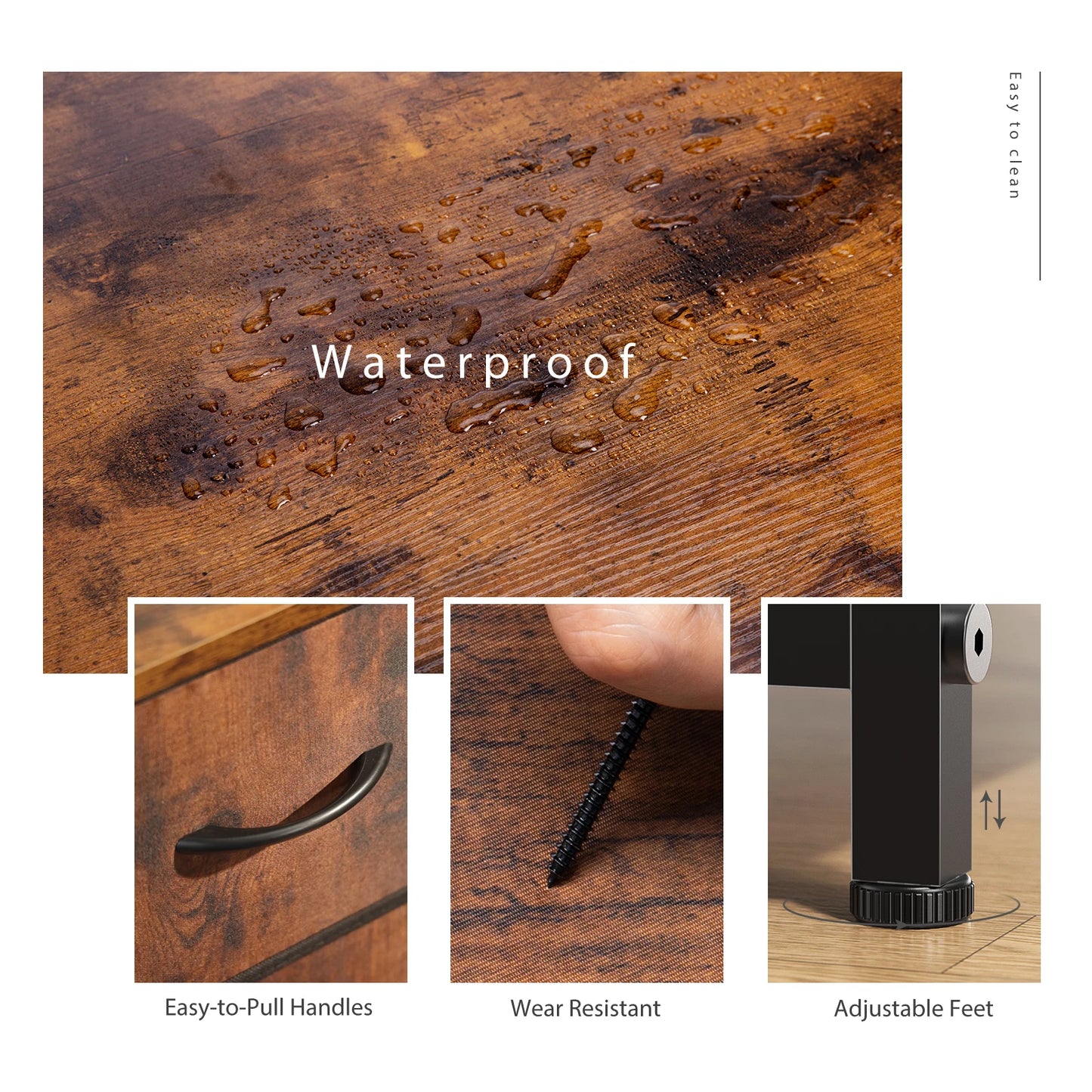 JHK Dresser With 9 Fabric Drawer Wardrobe Tall Closet Organizer For Bedroom