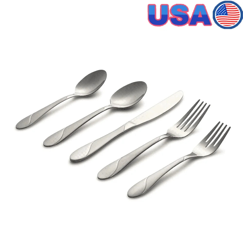 89 Piece Stainless Steel Flatware Set Service For 12 Dishwasher Safe