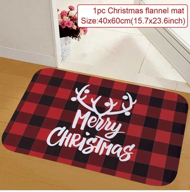 Christmas Door Mat Santa Claus Outdoor Decor For Home Merry Christmas 2025 Xmas