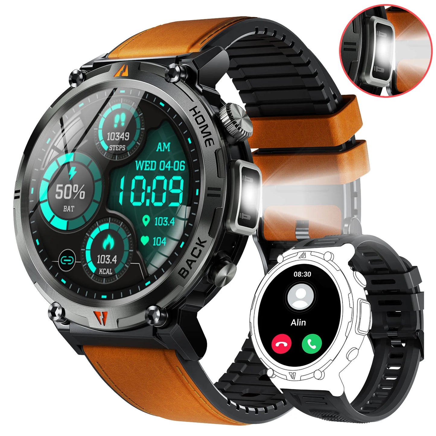 EIGIIS KE3 2025 Bluetooth Call Smartwatch for Men Full Touch Heart Rate Monitor