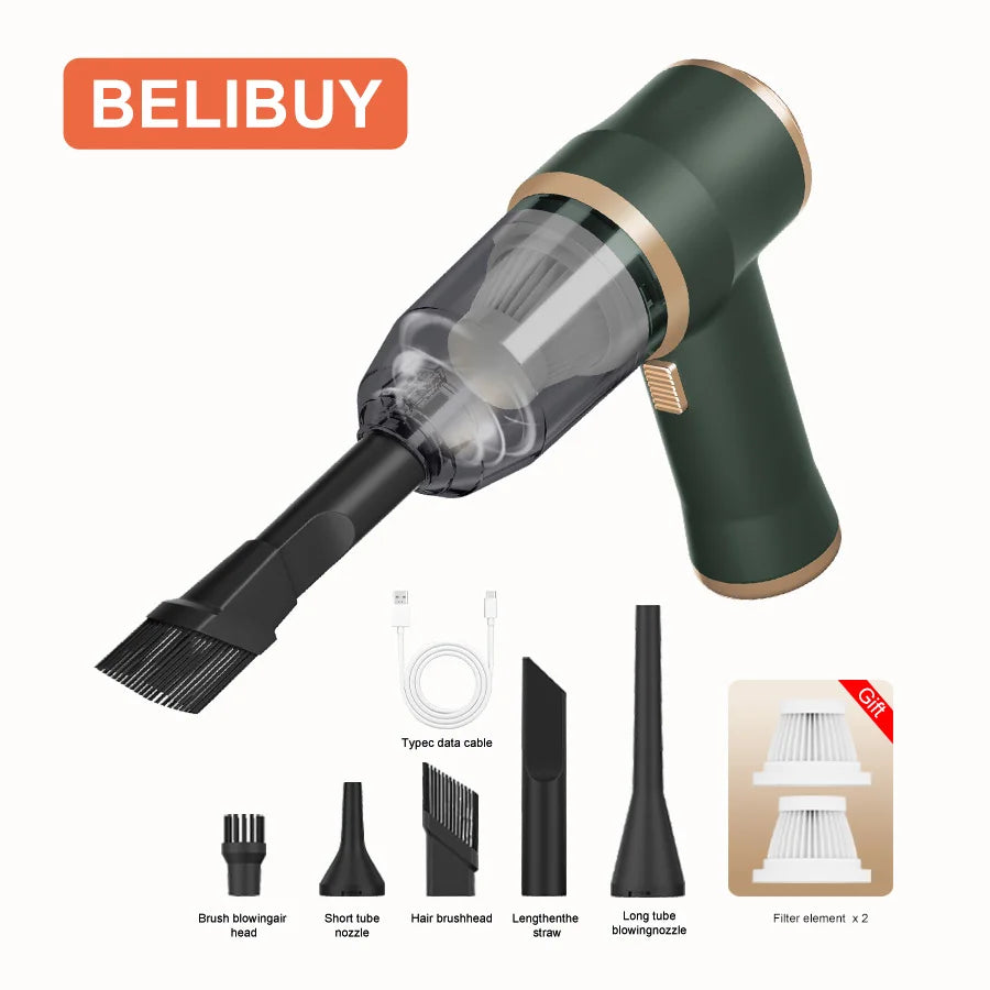 Cordless Car Vacuum Cleaner Bagless Portable High Power With HEPA Filter