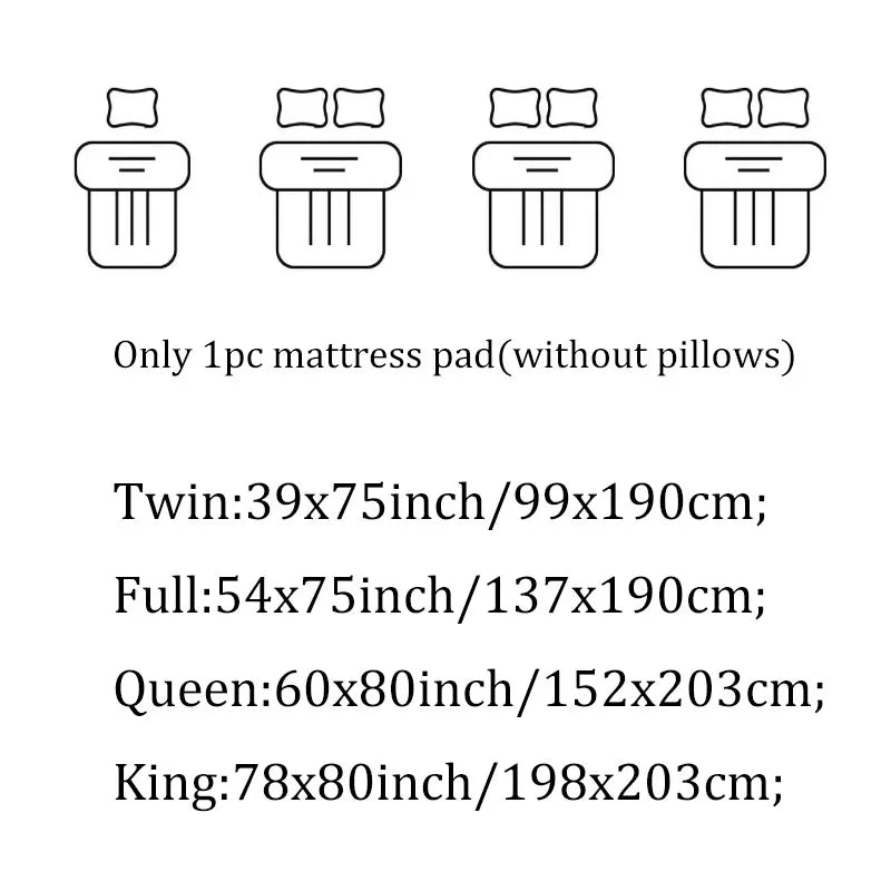 Queen Mattress Topper Extra Thick Cooling Pad 8 To 21 Inch Deep Pocket 1000 GSM