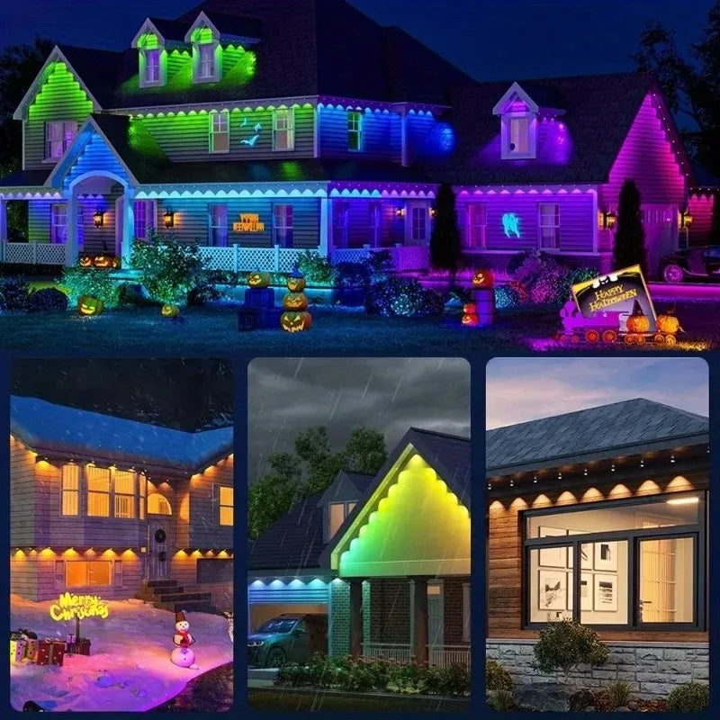 MIMIRGB Smart Eave Lights IP67 Waterproof LED String Lights Christmas Decor