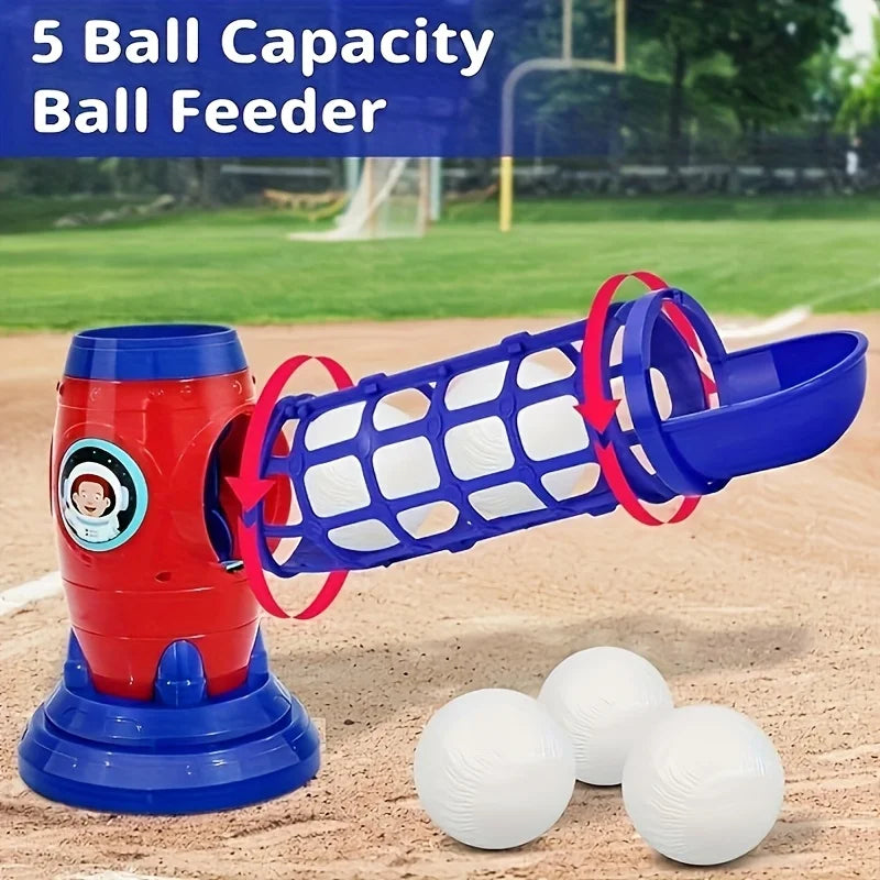 Automatic Baseball Home Run Toy Set With Bat And 10 Balls