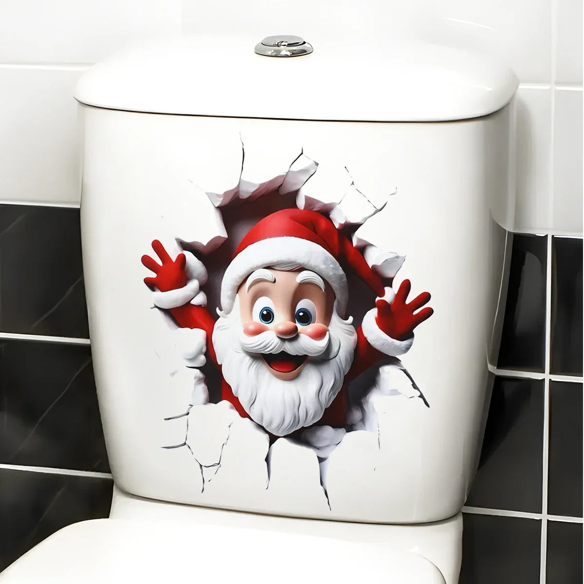 Christmas Snowman Toilet Stickers For Holiday Bathroom Decor 2025 Gift