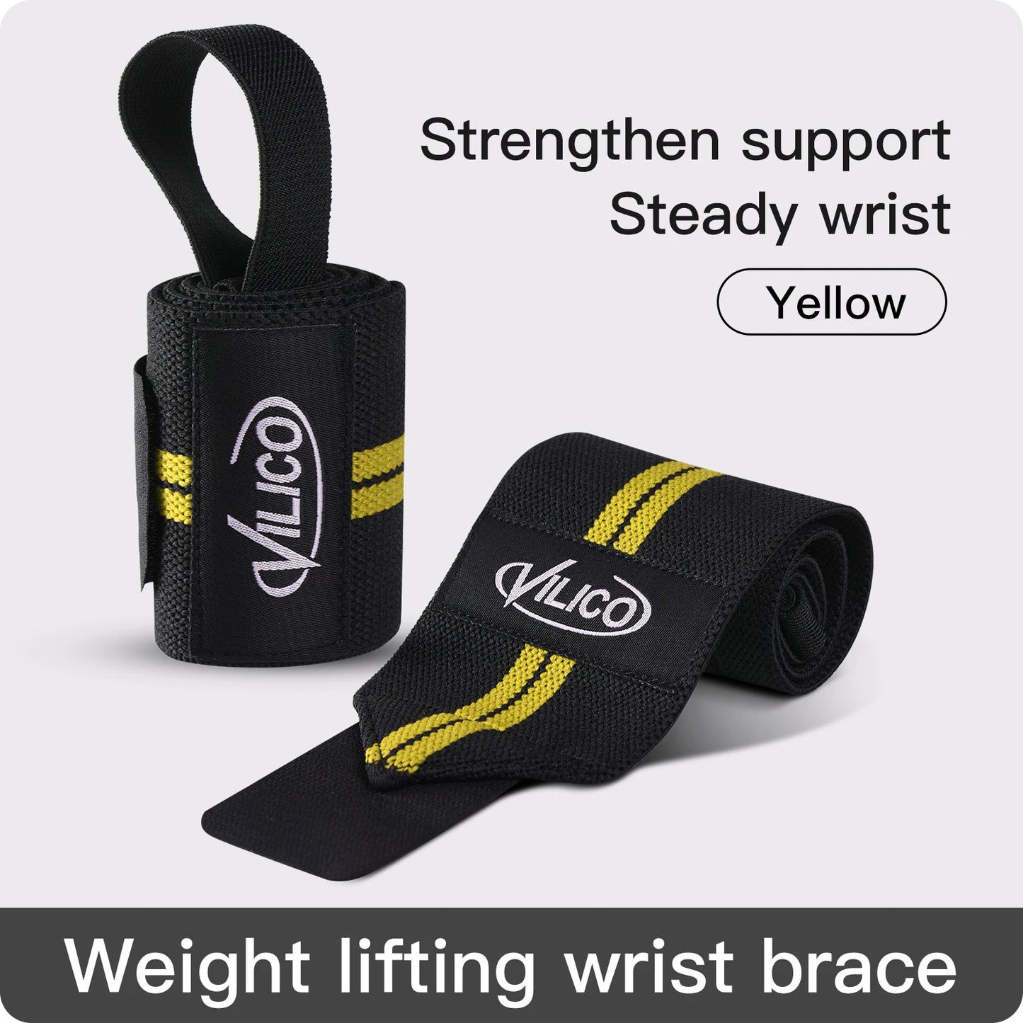 Wrist Support Brace Straps Extra Strength Weight Lifting Wraps For Gym