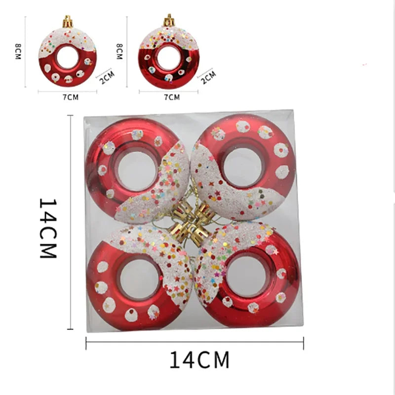 6 Pcs 2025 Christmas Lollipop And Candy Cane Ornaments For Tree Decor And Gift