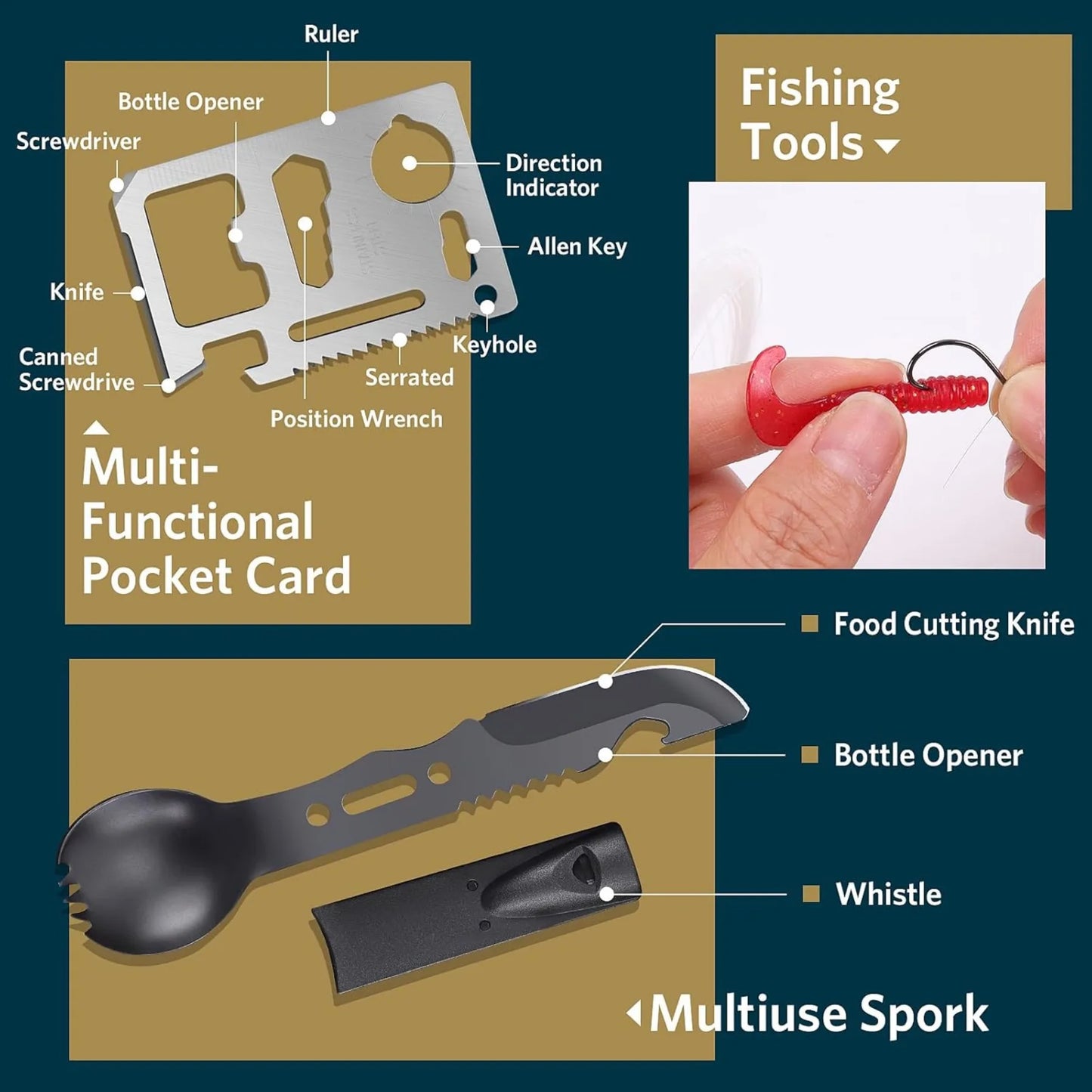 13 In 1 Survival Kit With Tactical Tools For Camping Hiking Hunting Outdoor