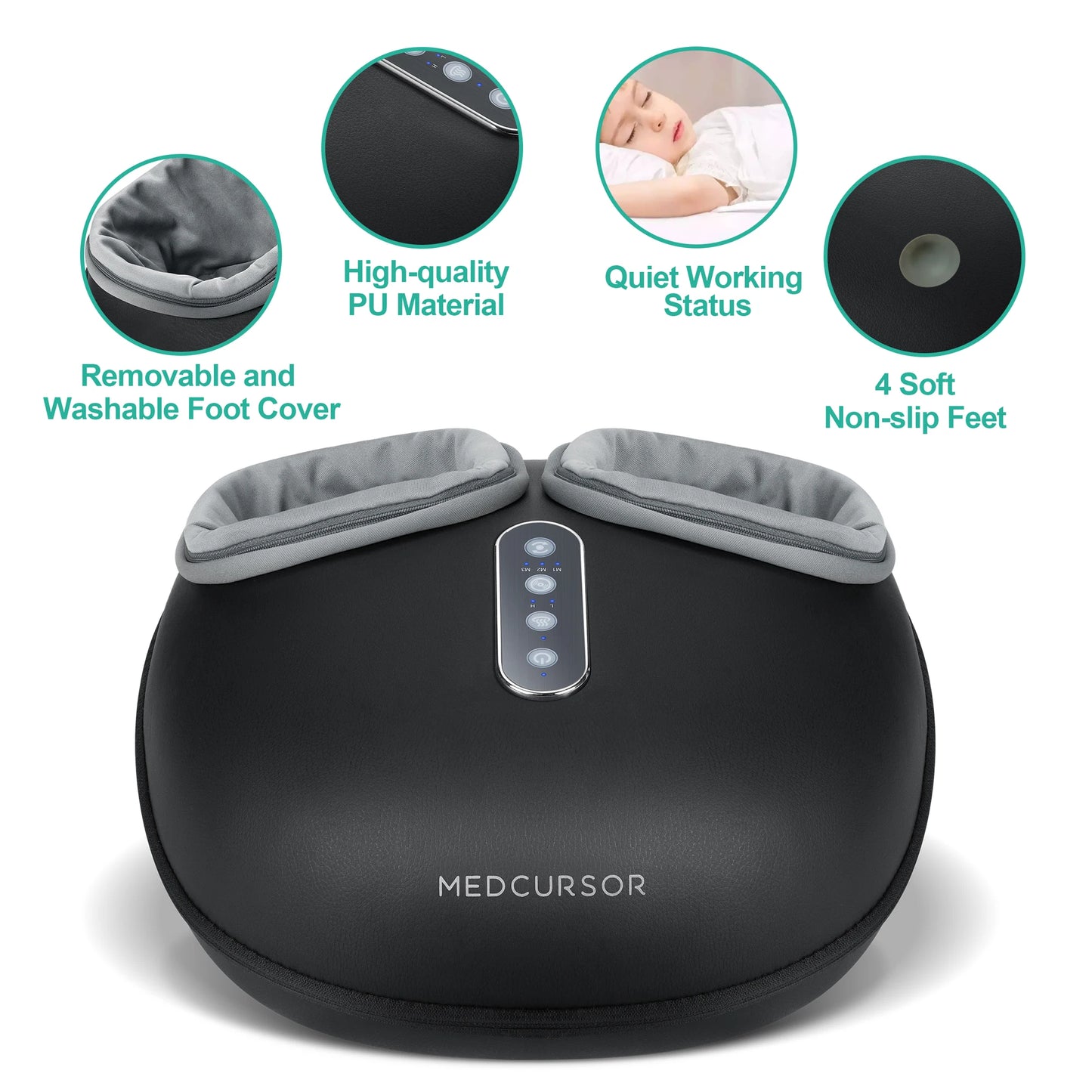 Medcursor Shiatsu Foot Massager With Heat Roller Relief