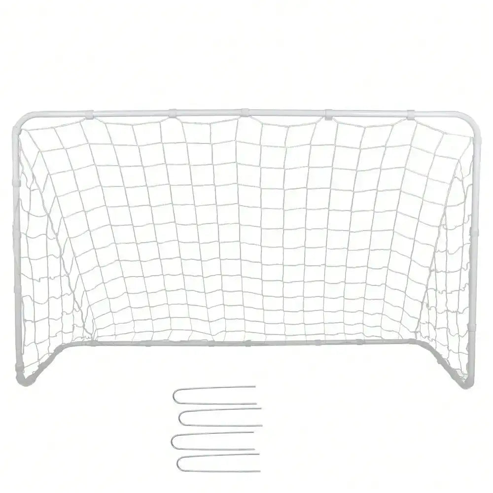 Portable 6x4 Ft Soccer Goal Net Ground Stakes And Strips